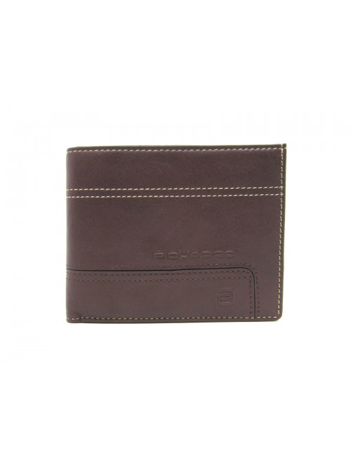 Man purse lined in contrast with credit card compartments