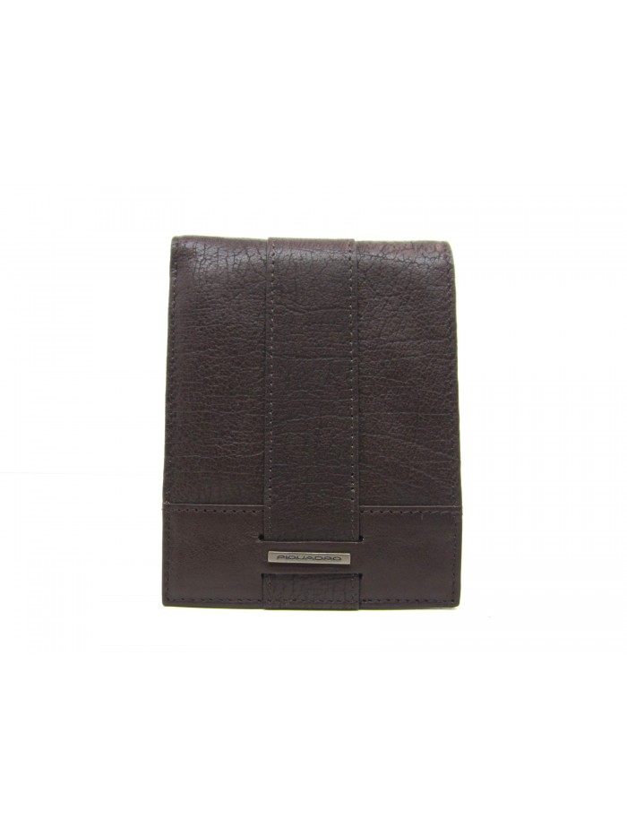 Man purse lined in contrast with credit card compartments