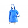 Padded spring women's jacket with hood, removable sleeves and waist with zip.