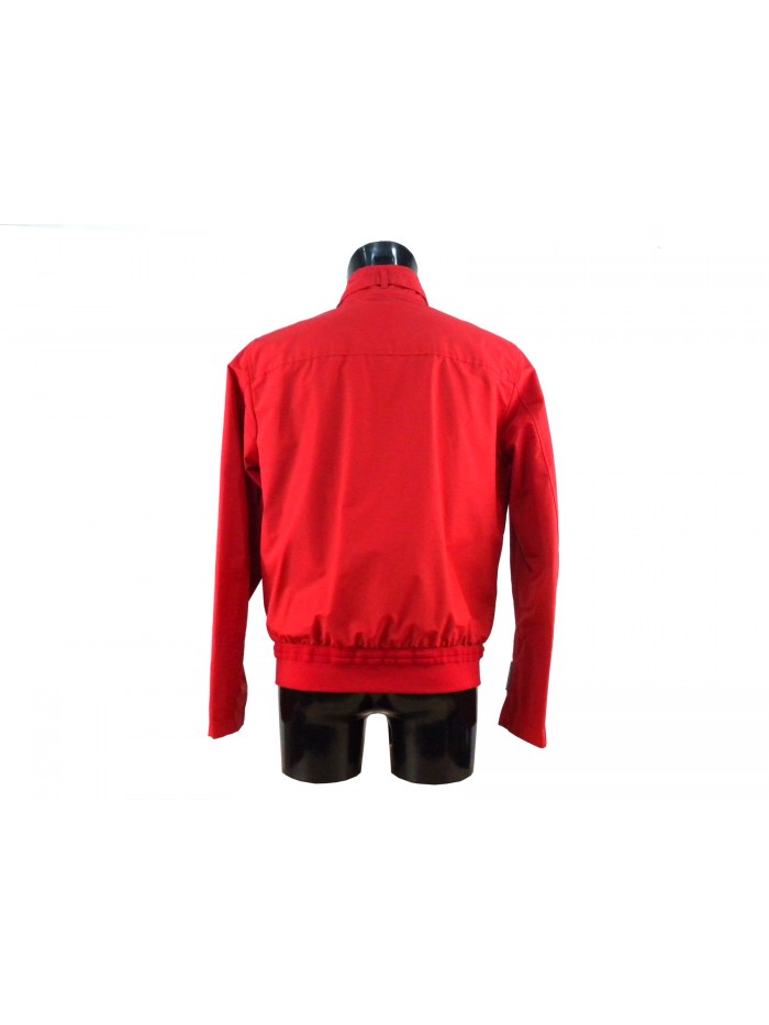 Men's high-necked jacket with buckle, elastic waist, buckles cuffs