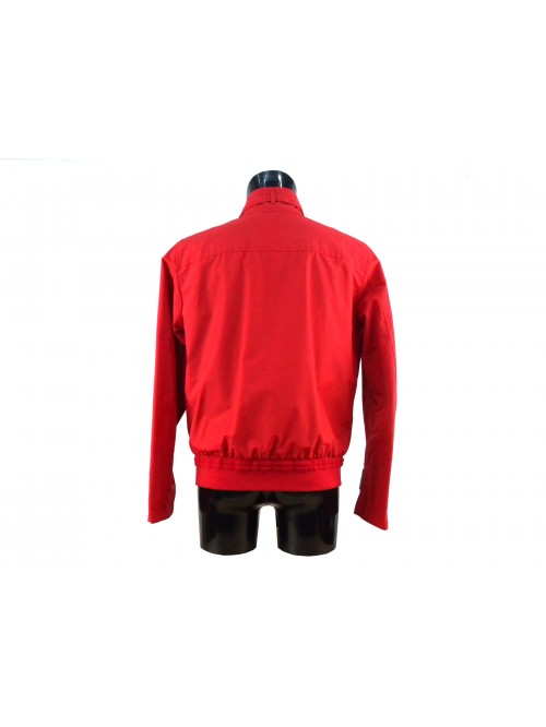 Men's high-necked jacket with buckle, elastic waist, buckles cuffs