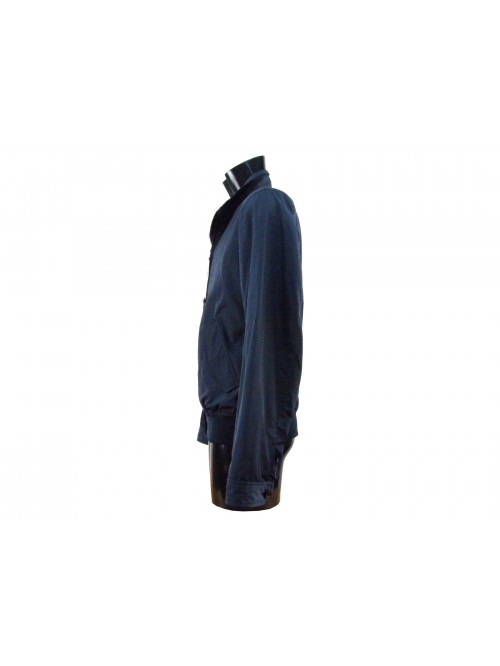 Men's jacket with light-contrast edging, button cuffs