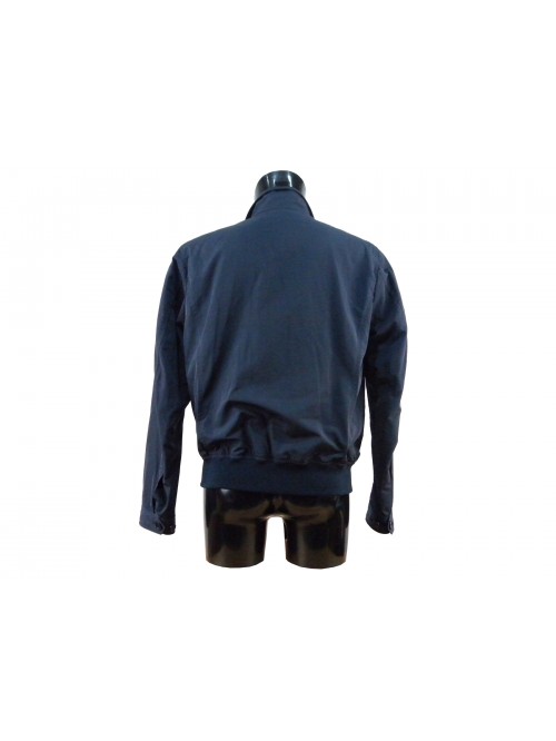 Men's jacket with light-contrast edging, button cuffs