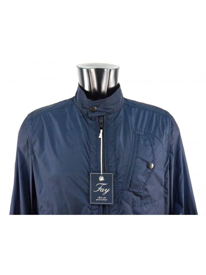 Man jacket with high collar, cuffs with button