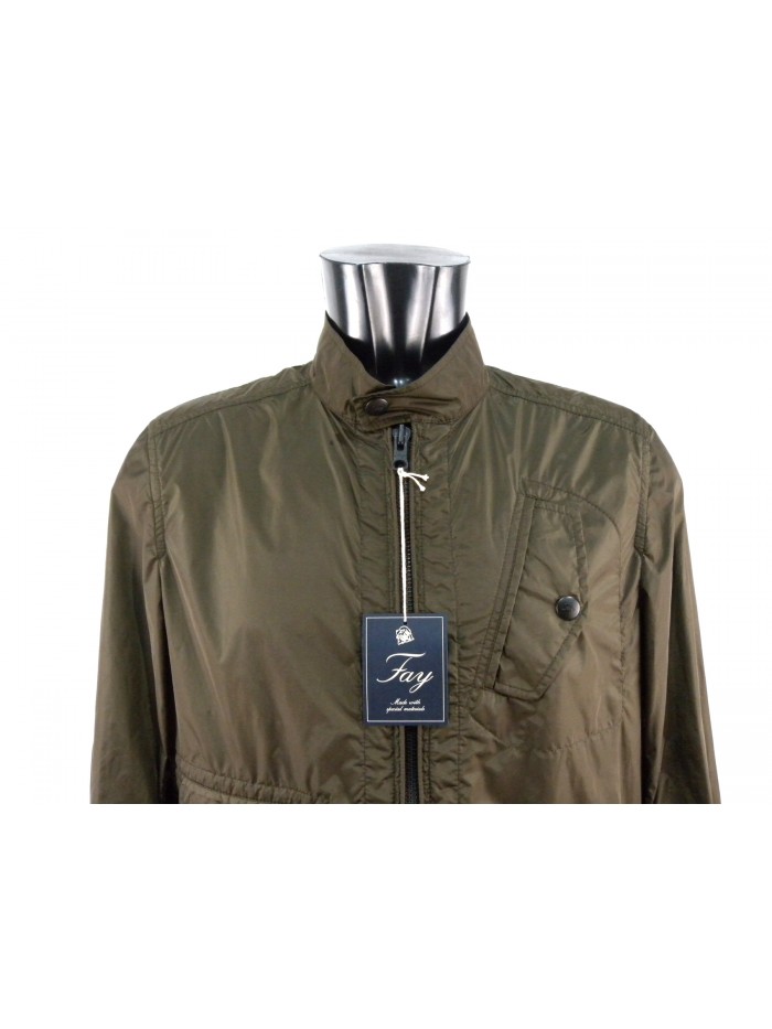 Man jacket with high collar, cuffs with button