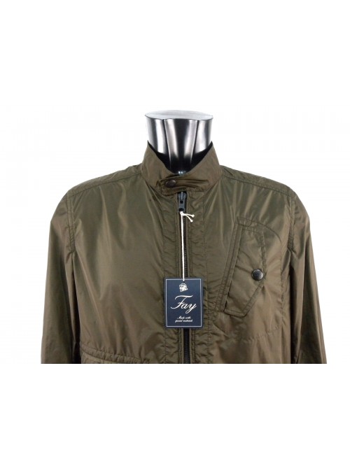 Man jacket with high collar, cuffs with button