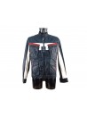 Man jacket with high collar and sleeves with snap button