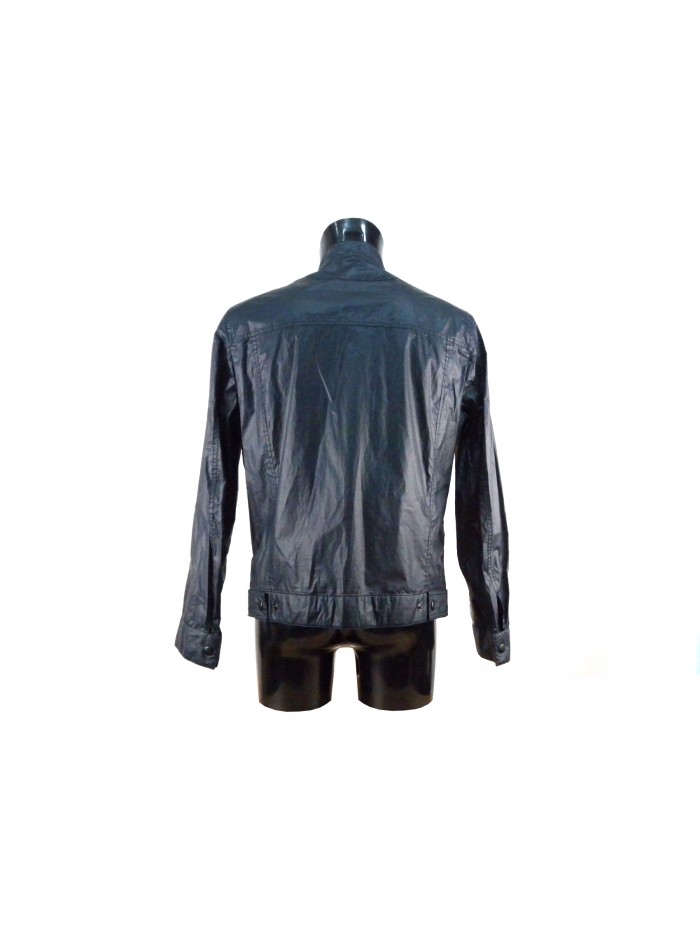 Man jacket with high collar and sleeves with snap button