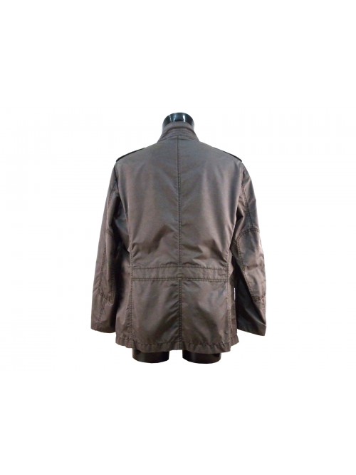 Sahariana men's high-necked jacket with snap button