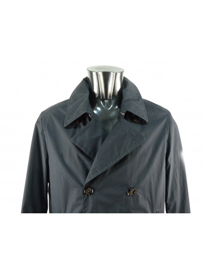 Men's double-breasted jacket, buttoned cuff and bottom pockets