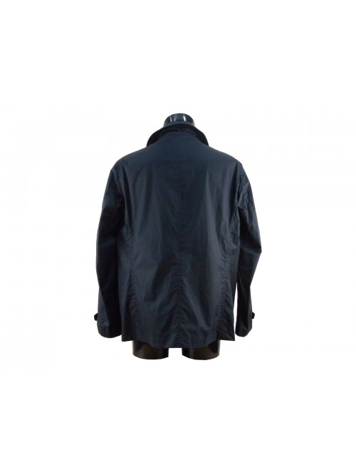 Men's double-breasted jacket, buttoned cuff and bottom pockets