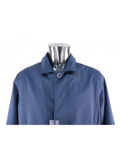 Man jacket with micro-patterned checkered fabric