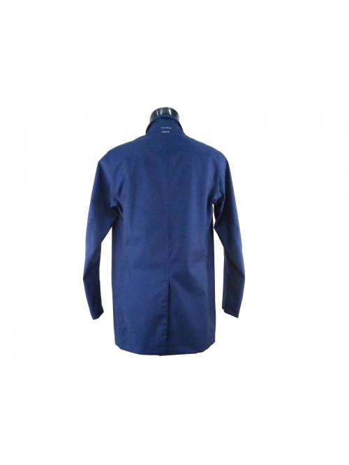 Man jacket with micro-patterned checkered fabric