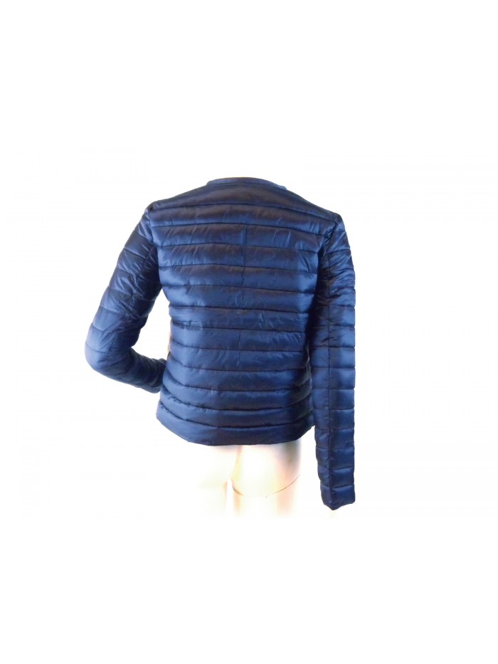 Woman jacket Light down jacket short, zip closure with fabric