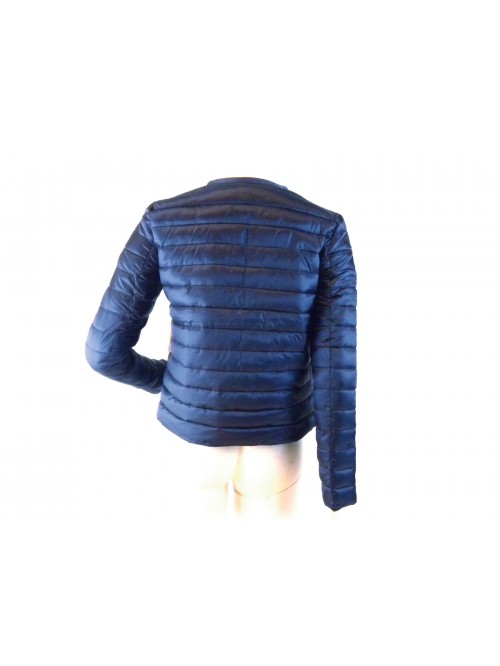 Woman jacket Light down jacket short, zip closure with fabric