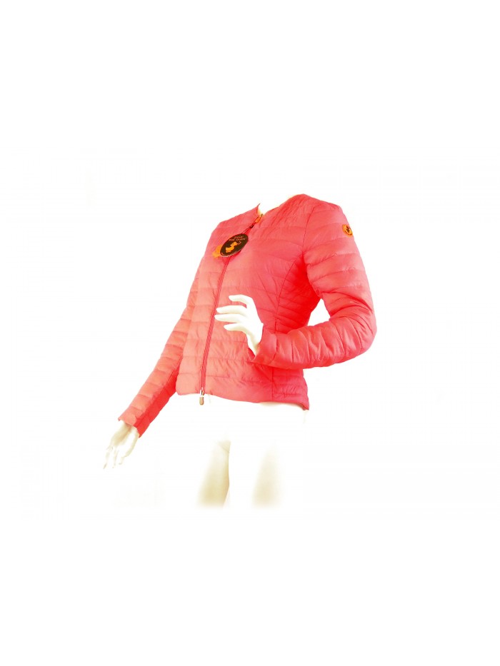 Giubbotto Donna piumino leggero sfiancato, giro collo, chiusura zip,