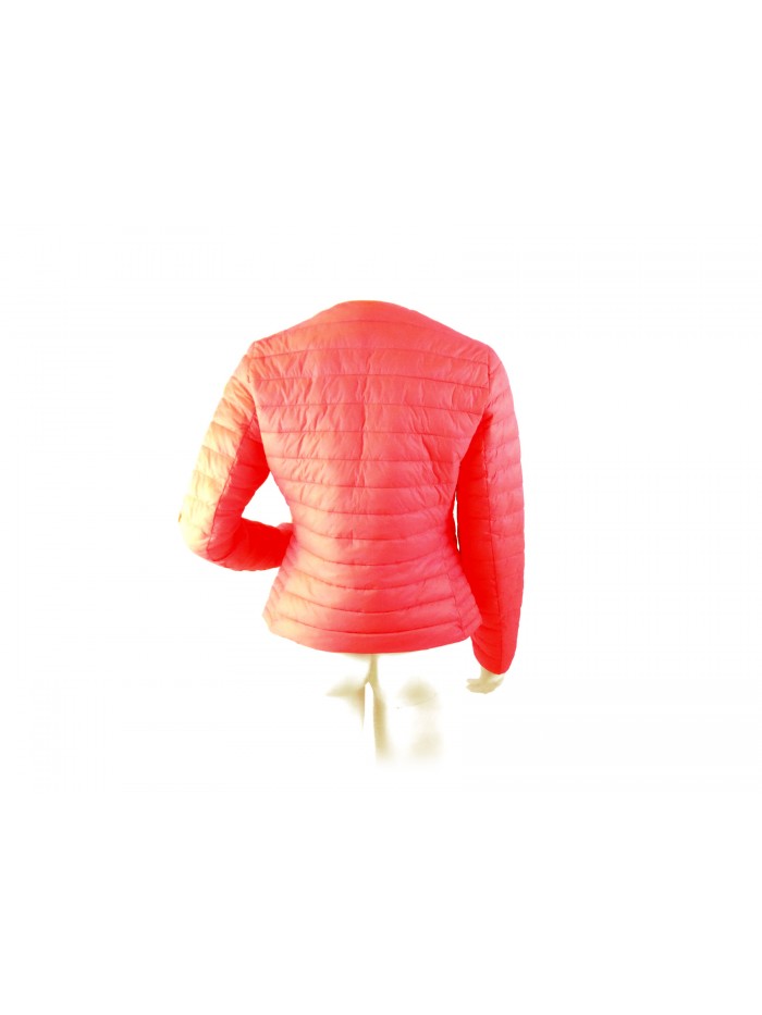 Woman down jacket light down jacket, round neck, zip closure,