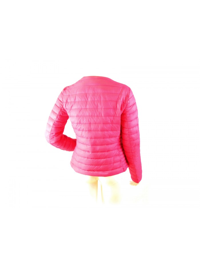 Woman down jacket light down jacket, round neck, zip closure,