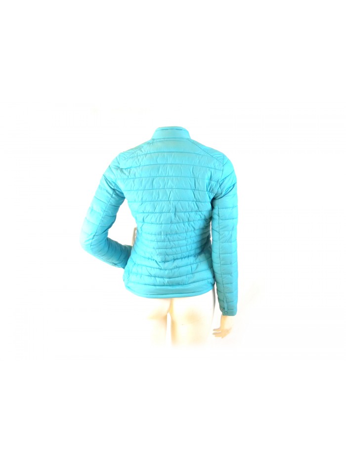 Woman down jacket lightweight jacket, round neck with button