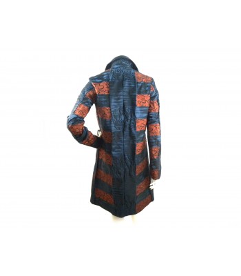 Women's jacket long flared, high collar, masculine style, modular patt 2