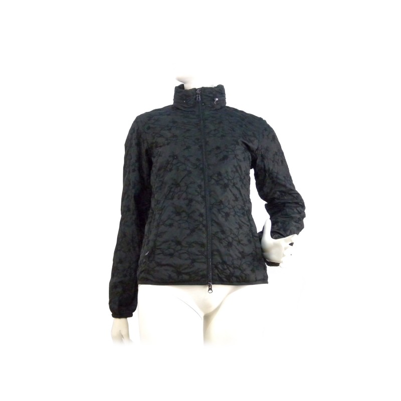 Woman jacket with zip pockets and belt with buckle. Woman jacket with zip pockets and belt with buckle.