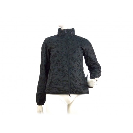 Woman jacket with zip pockets and belt with buckle. Woman jacket with zip pockets and belt with buckle.