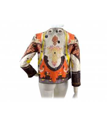 Women's jacket lined without buttons, fabric with effect 2