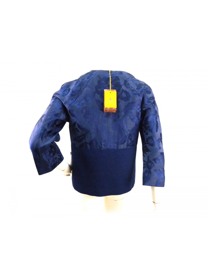 Woman jacket lined with damask fabric