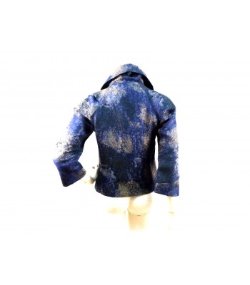 Woman short flared jacket with wide collar and 3/4 sleeve 2