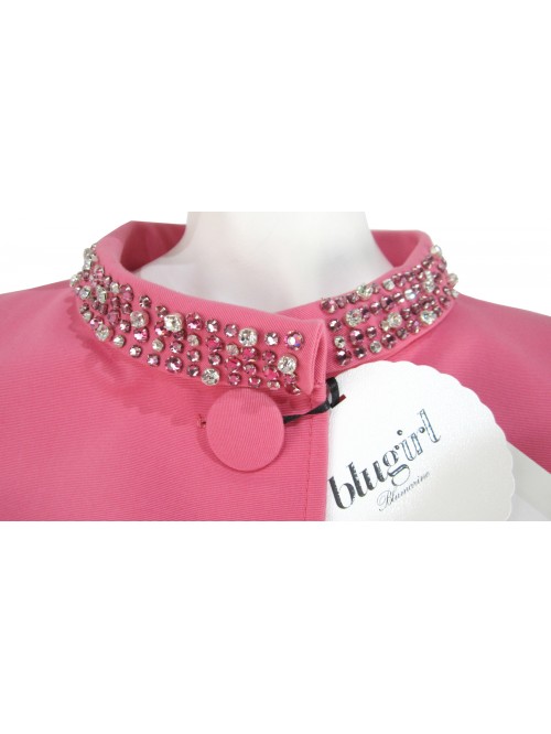 Giacca Donna Soprabito elegante, collo coreana con pietre