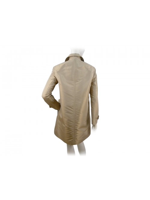 Waterproof jacket with shiny effect, shirt style collar