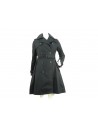 Woman trench coat with adjustable buckle belt, double model