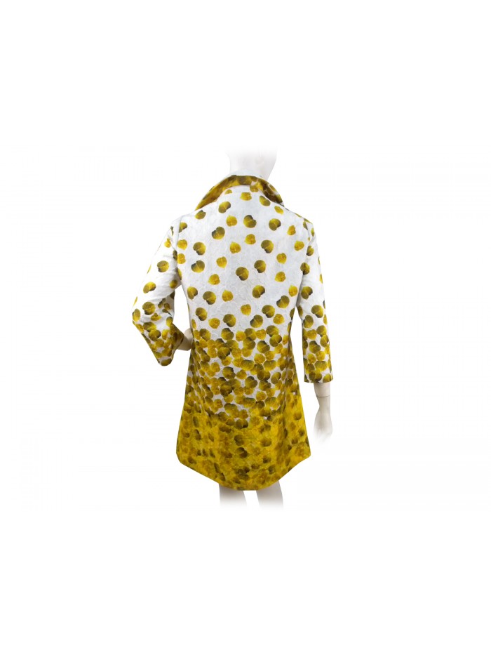 Women's embossed coat with embossed effect, knee length,