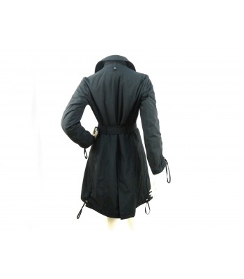 Giacca Donna trench lunghezza ginocchio con cintura a fibbia regolabile, 2