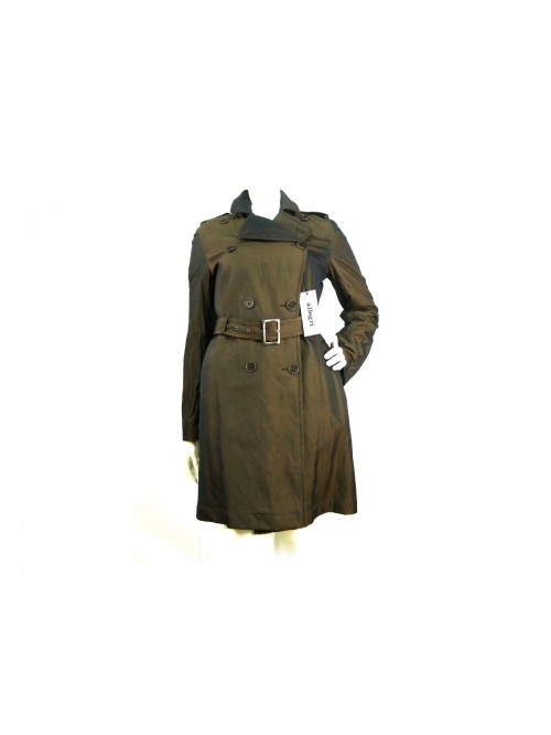 Giacca Donna trench lunghezza ginocchio con cintura a fibbia regolabile, Giacca Donna trench lunghezza ginocchio con cintura a fibbia regolabile,