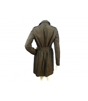 Knee length knee-length women's jacket with adjustable buckle belt, 2