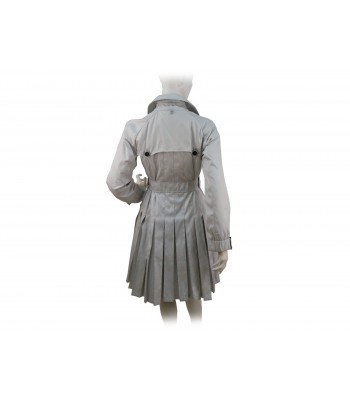 Women's knee length trench jacket with buckle belts 2