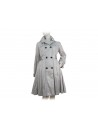 Giacca Donna trench lunghezza ginocchio con cinture a fibbie