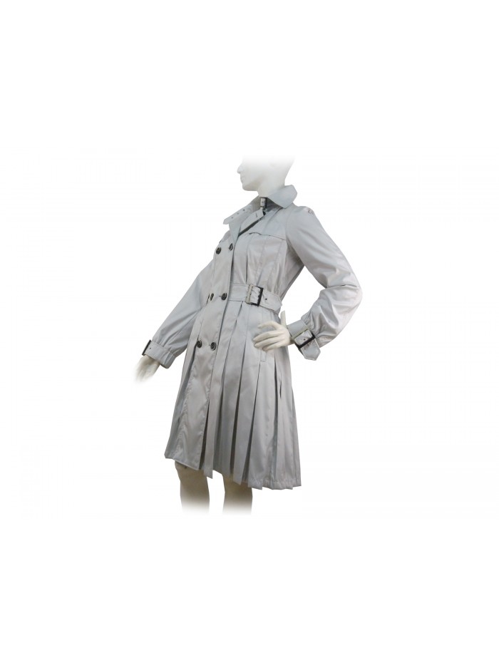 Giacca Donna trench lunghezza ginocchio con cinture a fibbie
