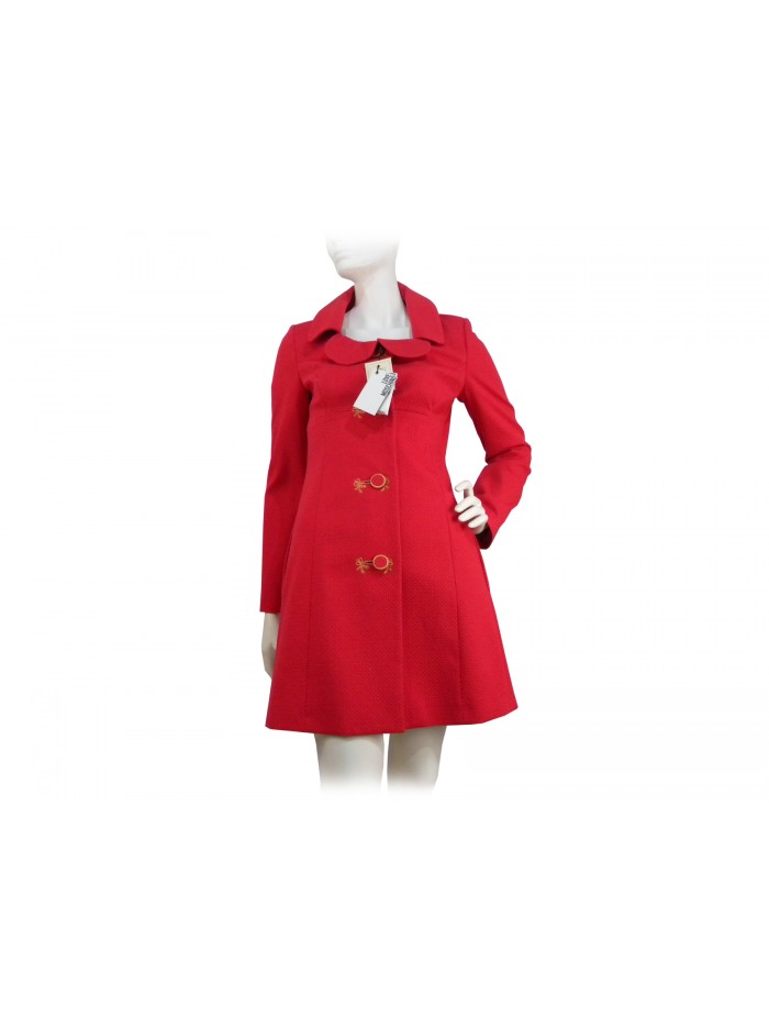 Giacca Donna Spolverino piquet, collo petali fiore, Giacca Donna Spolverino piquet, collo petali fiore,