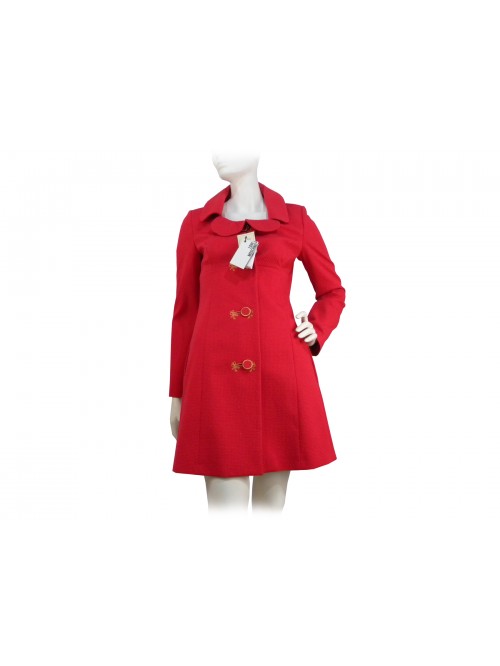 Giacca Donna Spolverino piquet, collo petali fiore, Giacca Donna Spolverino piquet, collo petali fiore,