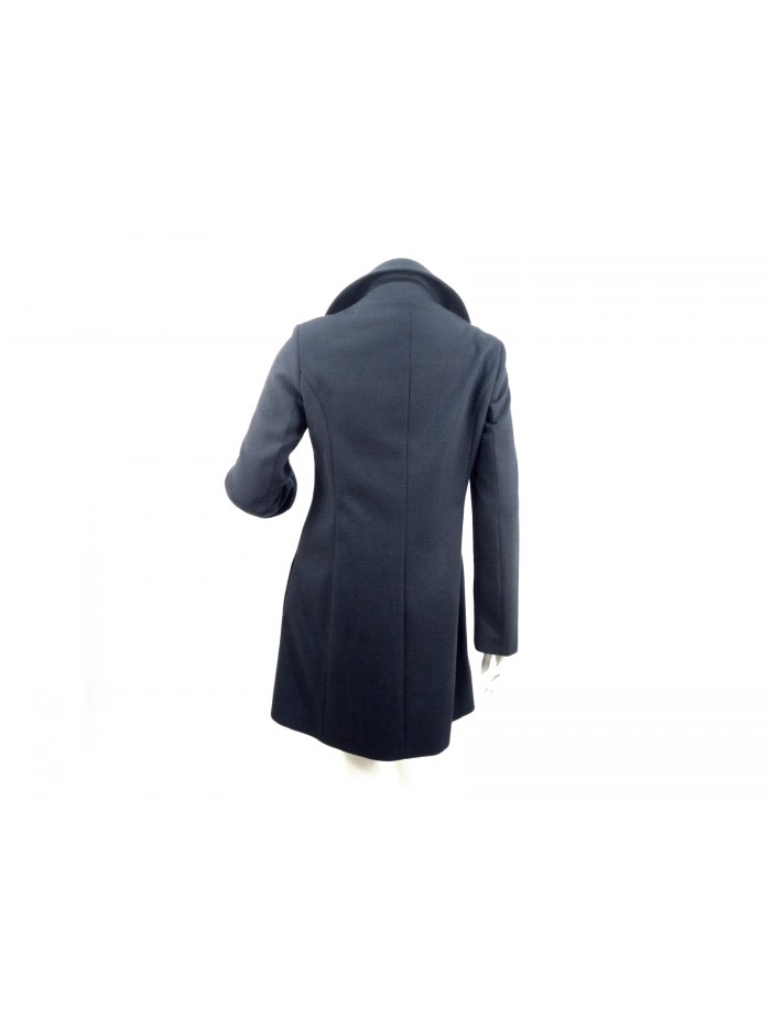 Women's piquet dust jacket, flower petals neck, single-breasted model