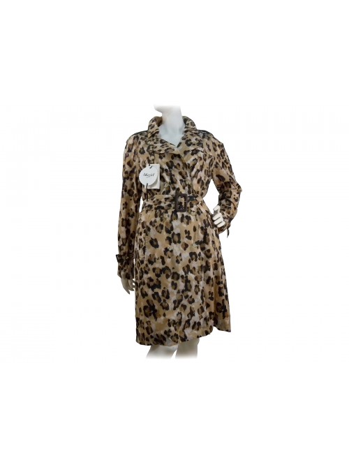 Giacca Donna Trench lunghezza ginocchio, fodera parlata, doppio petto Giacca Donna Trench lunghezza ginocchio, fodera parlata, doppio petto