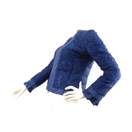 Giubbotto Donna Lace Jacket effetto pizzo con volants giro manica.