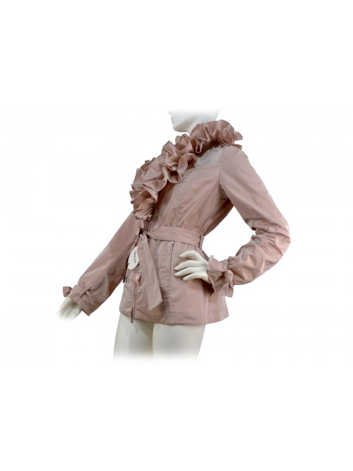 Giacca Donna con Rouge e cinture vita e polsini annodabili,
