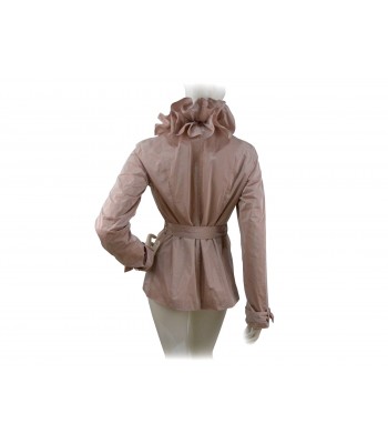 Women's jacket with rouge and waist belts and knotted cuffs, 2