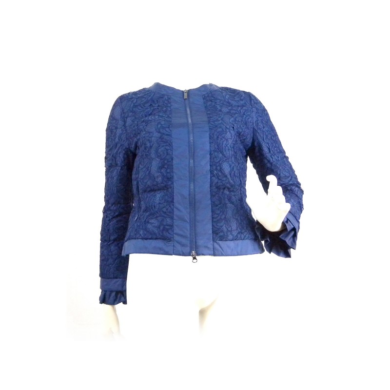 Woman jacket Lace effect jacket with lace around sleeve sleeves. Woman jacket Lace effect jacket with lace around sleeve sleeves.