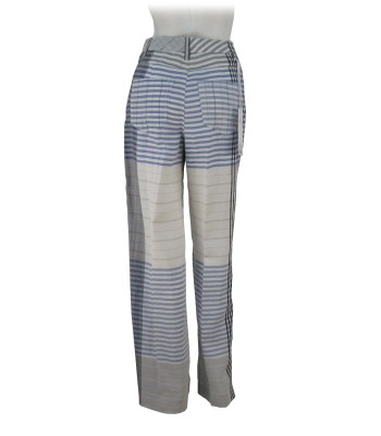 Woman trousers Bardoline wide leg, high waist with stripes 2