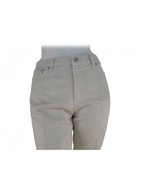 Pantalone Donna Bonaam gamba stretta, vita alta vestibilità slim.