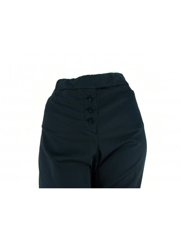 Pantalone Donna Marteen modello Capri, vita alta, patta con 3 bottoni